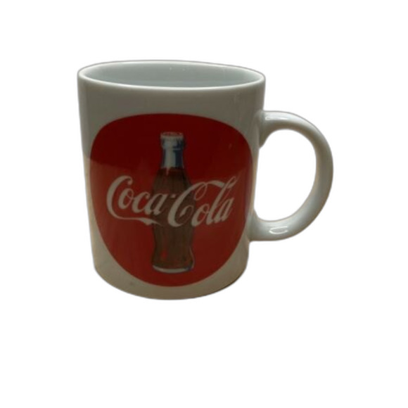 Coca Cola Mug Vintage 1992 Button Bottle White Ceramic Coffee Tea Cup Mug - Picture 1 of 9